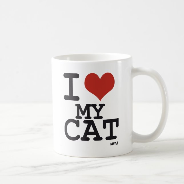 Taza De Café Amo mi gato (Derecha)