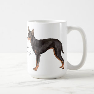 Taza De Café Amo mi juguete Manchester Terrier