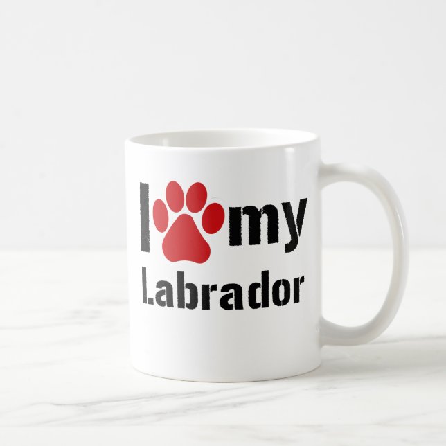 Taza De Café Amo mi Labrador (Derecha)