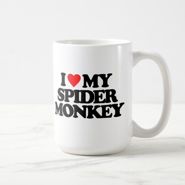 TAZA DE CAFÉ AMO MI MONO DE ARAÑA (Derecha)