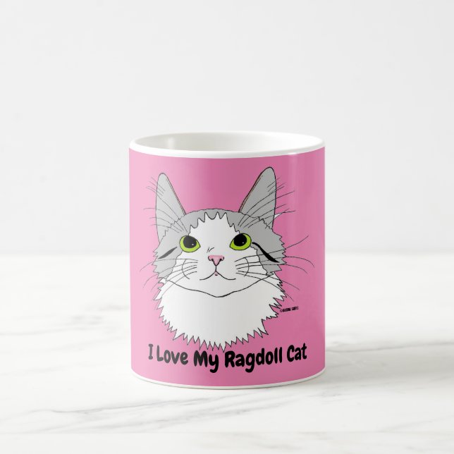 Taza De Café Amo Mi Mug Gato Ragdoll (Centro)