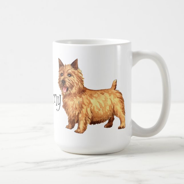 Taza De Café Amo mi Norwich Terrier (Derecha)