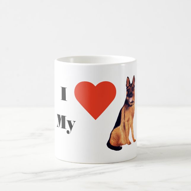 Taza De Café Amo mi Pastor Alemán (Centro)