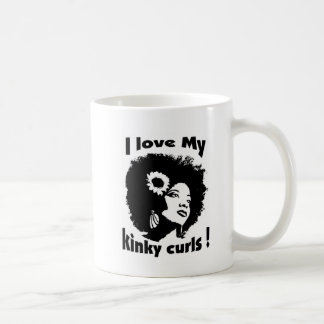 Taza De Café Amo mi pelo rizado rizado