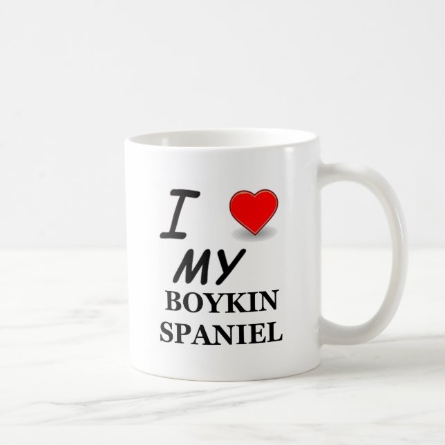 Taza De Café Amo mi perro de aguas de Boykin (Derecha)