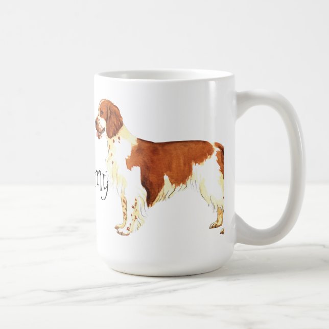 Taza De Café Amo mi perro de aguas de saltador galés (Derecha)