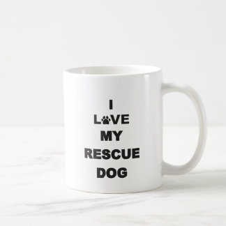 Taza De Café Amo mi perro del rescate