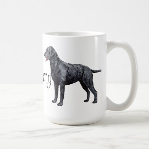Taza De Café Amo mi perro perdiguero Rizado-Revestido