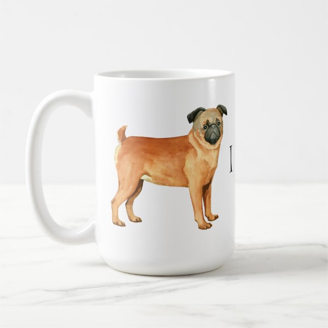 Taza De Café Amo mi Petit Brabancon (Izquierda)