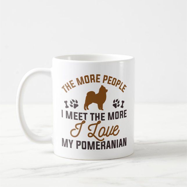 Taza De Café Amo Mi Pomerania (Izquierda)