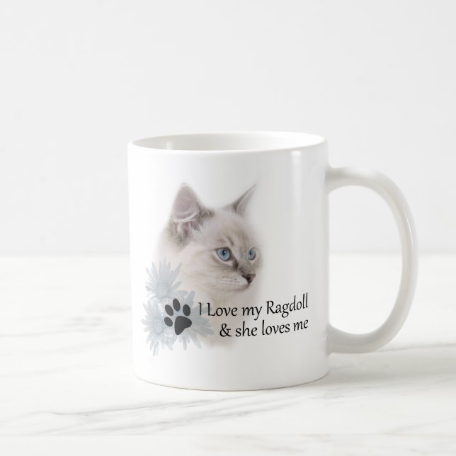 Taza De Café Amo mi ragdoll (Derecha)
