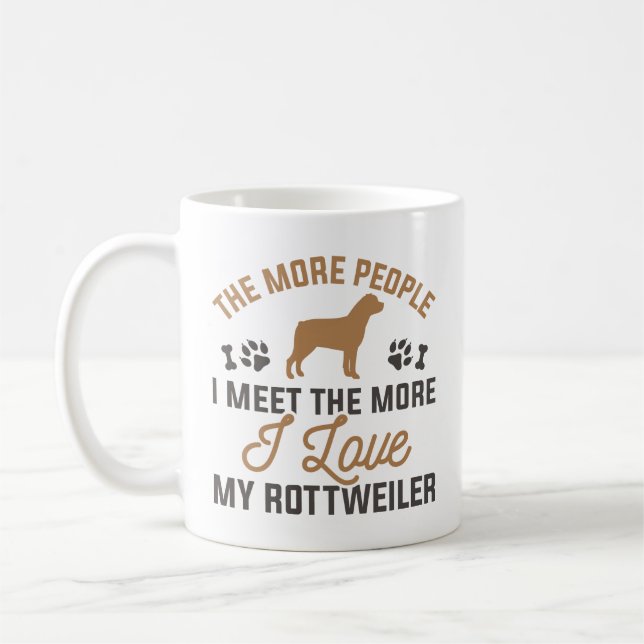 Taza De Café Amo Mi Rottweiler (Izquierda)