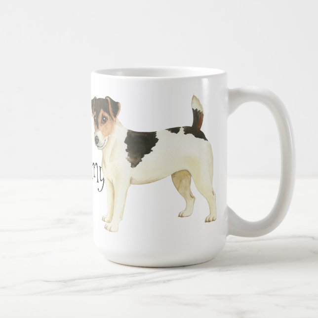 Taza De Café Amo mi Russell Terrier (Derecha)