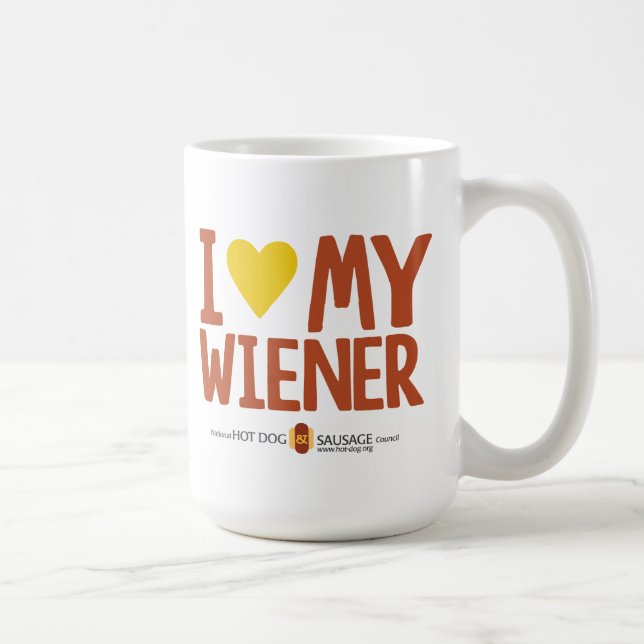 Taza De Café Amo mi salchicha de Frankfurt (Derecha)