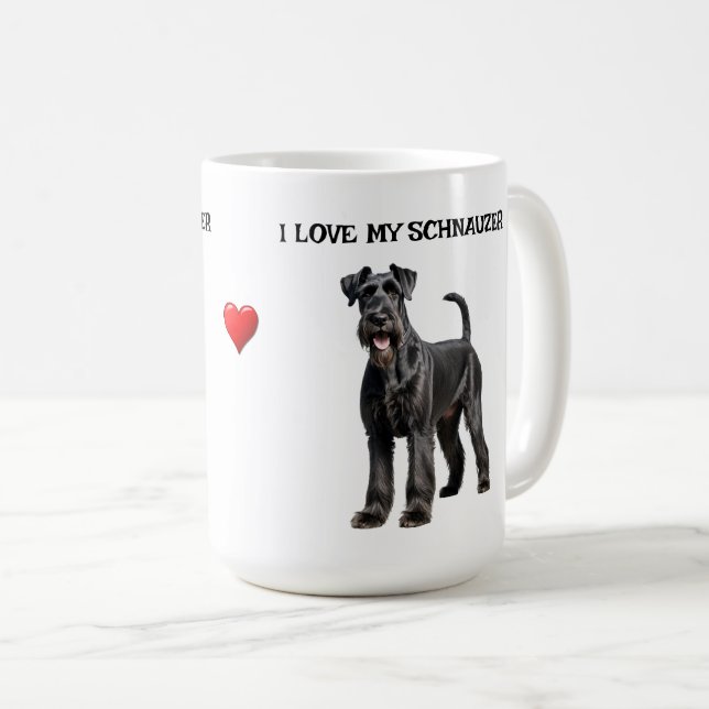 Taza De Café Amo Mi Schnauzer (Anverso derecho)