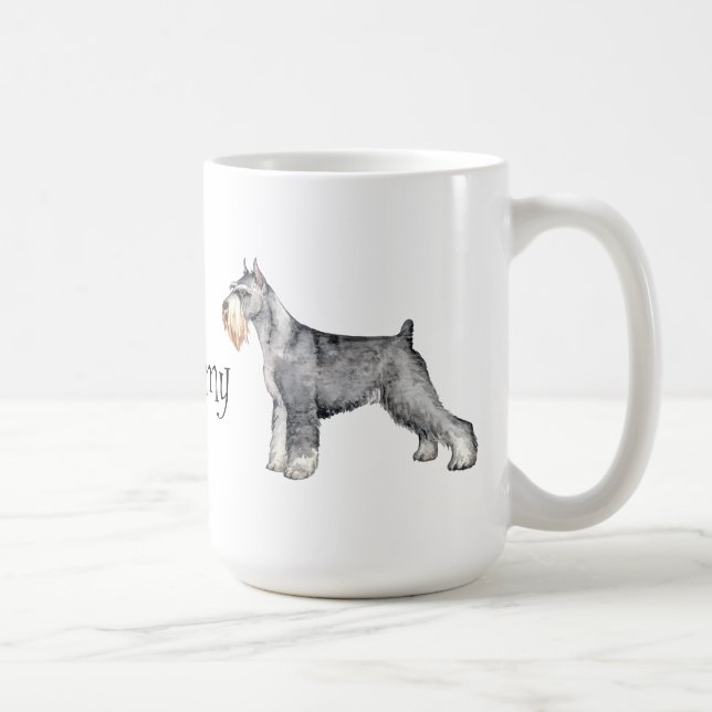 Taza De Café Amo mi Schnauzer estándar (Derecha)