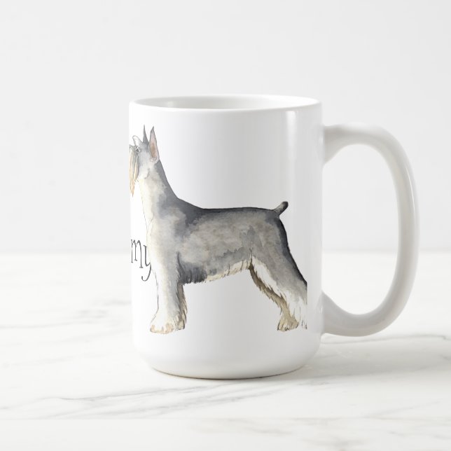 Taza De Café Amo mi Schnauzer miniatura (Derecha)