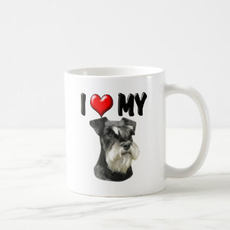 Taza De Café Amo mi Schnauzer miniatura