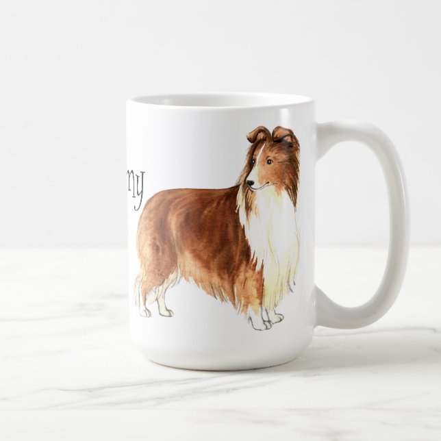 Taza De Café Amo mi Sheltie (Derecha)
