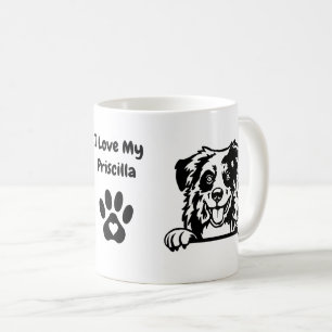 Taza De Café Amo mi SHEPHERD AUSTRALIANO Impresión de nombre