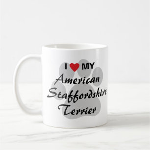 Taza De Café Amo mi Staffordshire Terrier americano