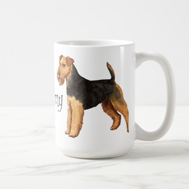 Taza De Café Amo mi Terrier galés (Derecha)