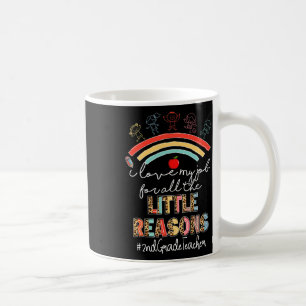 Taza De Café Amo Mi Trabajo Maestra De 2do Grado Rainbow Byck A
