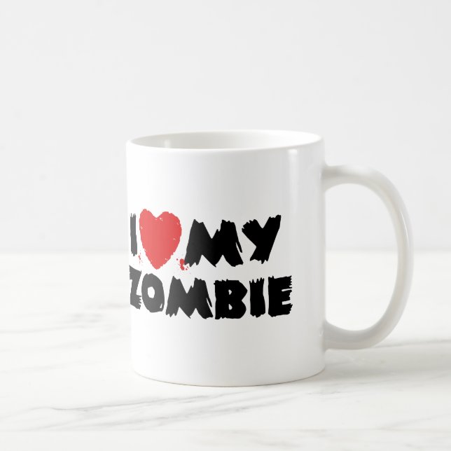 Taza De Café Amo Mi Zombie (Derecha)
