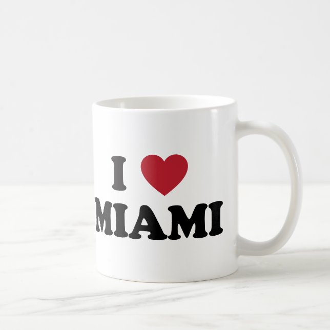 Taza De Café Amo Miami la Florida (Derecha)