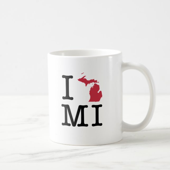 Taza De Café Amo Michigan (Derecha)