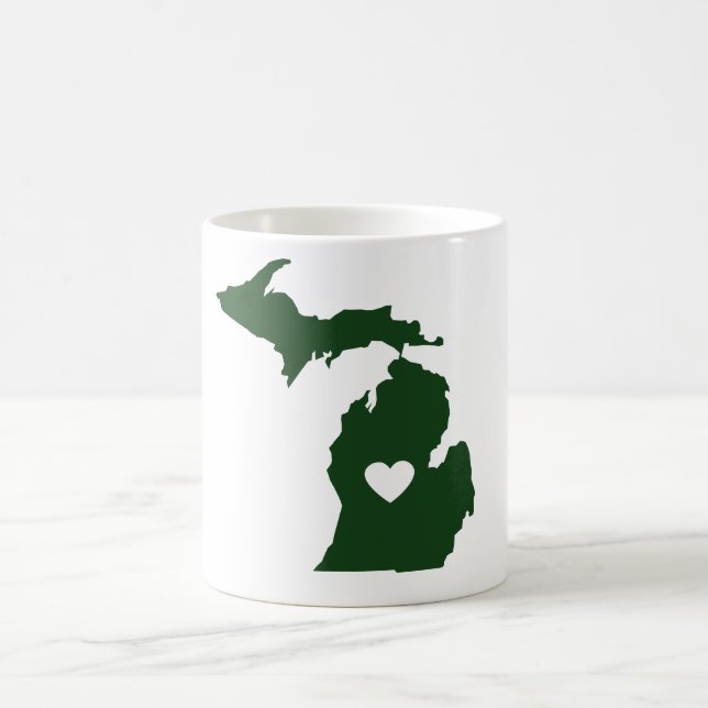 Taza De Café Amo Michigan (Centro)