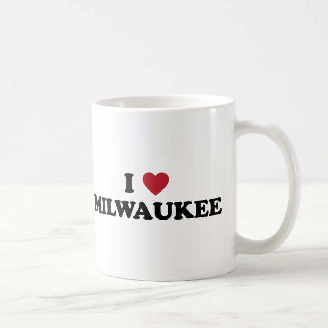 Taza De Café Amo Milwaukee Wisconsin (Derecha)