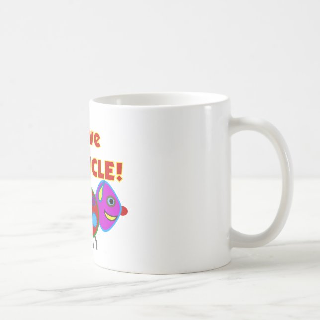 Taza De Café "Amo mis camisetas/regalos del TÍO" niños (Derecha)