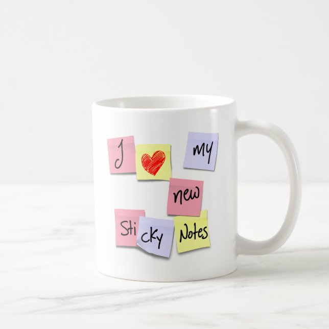 TAZA DE CAFÉ AMO MIS NUEVAS NOTAS PEGAJOSAS (Derecha)