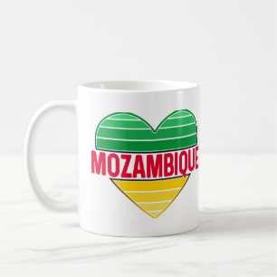 Taza De Café Amo Mozambique, el corazón de Mozambique