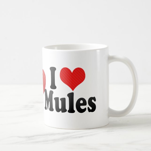 Taza De Café Amo mulas (Derecha)
