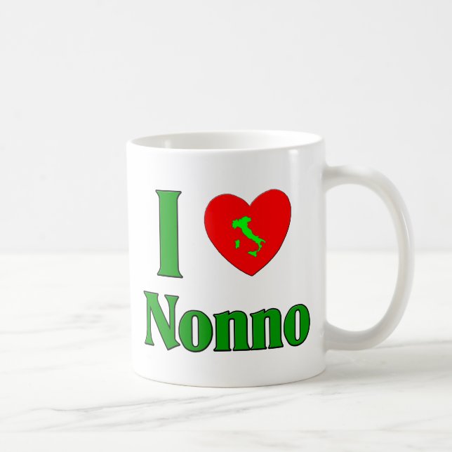 Taza De Café Amo Nonno (el abuelo italiano) (Derecha)
