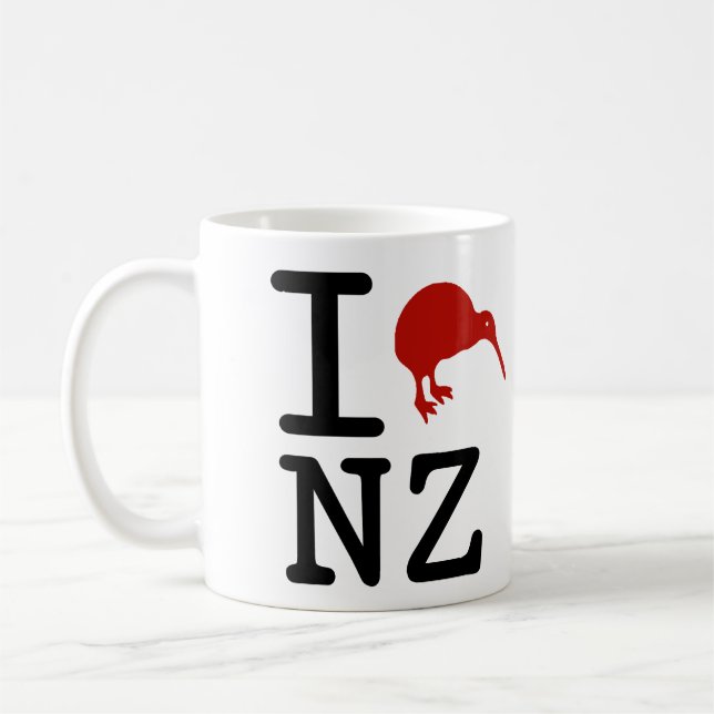 Taza De Café Amo Nueva Zelanda (Izquierda)