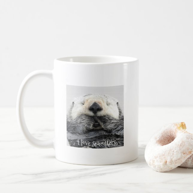 Taza De Café Amo nutrias de mar (Con donut)