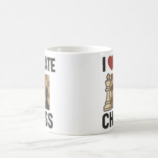 Taza De Café Amo-Odio al ajedrez