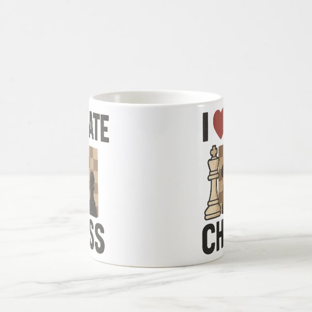Taza De Café Amo-Odio al ajedrez (Centro)