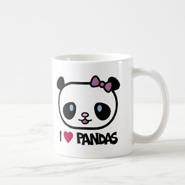 Taza De Café Amo pandas (Derecha)
