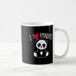 Taza De Café Amo Pandas Cute Panda Lover Cita Heart Panda A