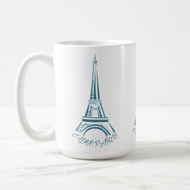 Taza De Café Amo París | Tour Eiffel (Izquierda)