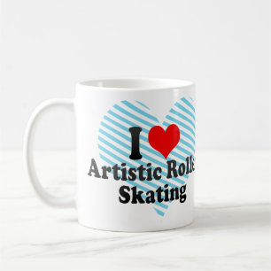 Taza De Café Amo patinaje sobre ruedas artístico