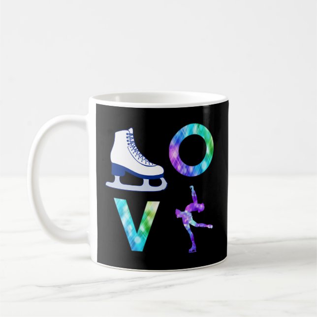 Taza De Café Amo patinar sobre hielo (Izquierda)