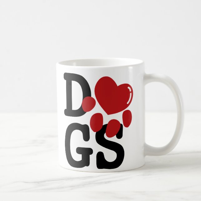 Taza De Café Amo perros (Derecha)