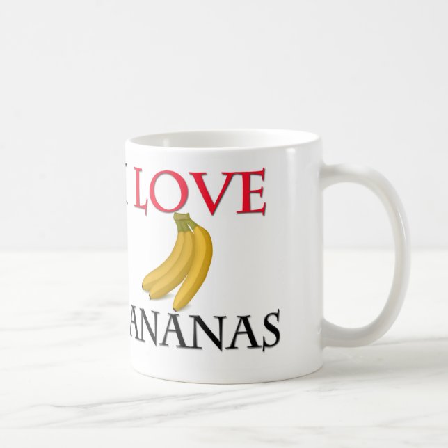 Taza De Café Amo plátanos (Derecha)