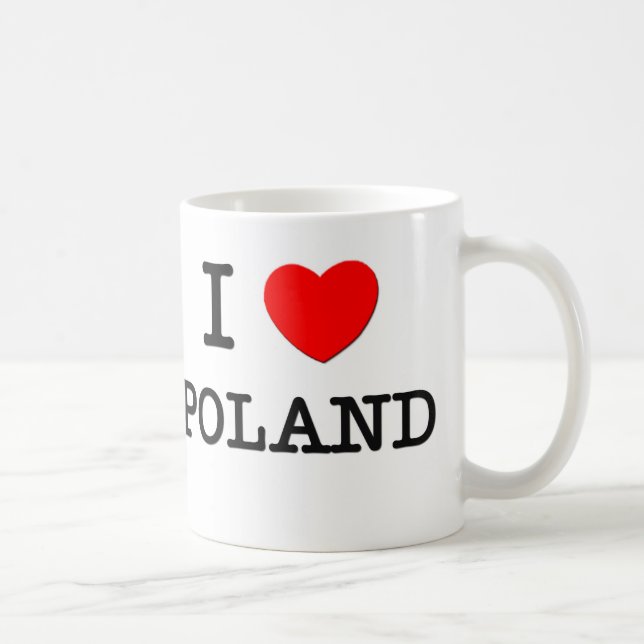 Taza De Café Amo Polonia (Derecha)