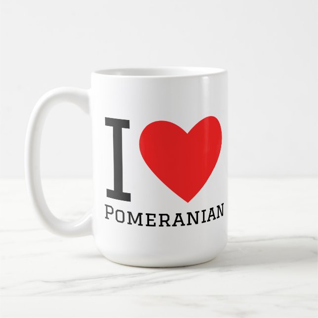 Taza De Café Amo Pomeranian (Izquierda)